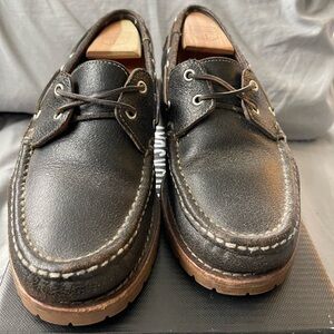 Thursday Handsewn Loafers Cacao Dark Brown Leather Boat Shoes Men’s 8M Lug Sole